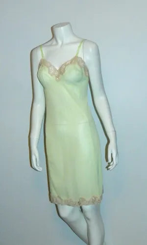 1960s vintage PUCCI slip lime green nightie 32 XS Emilio Pucci FR