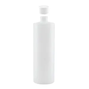 1x 1L Clear HDPE Round Bottle   28/410 Caps - Empty Plastic Food Storage