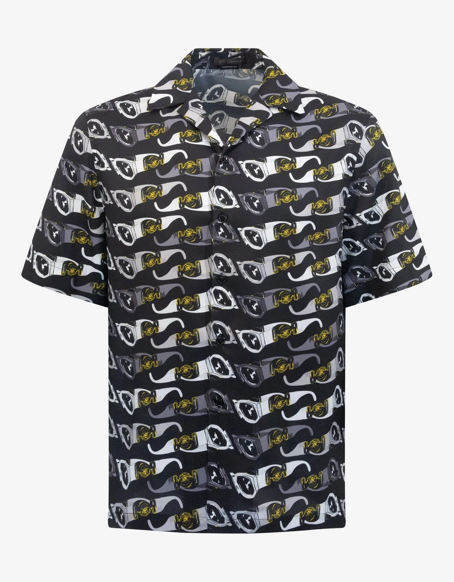 Black Biggie Sunglasses Print Short Sleeve Shirt