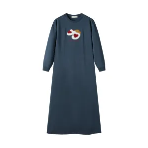 COZY SLIPPER NIGHTGOWN-INDIGO