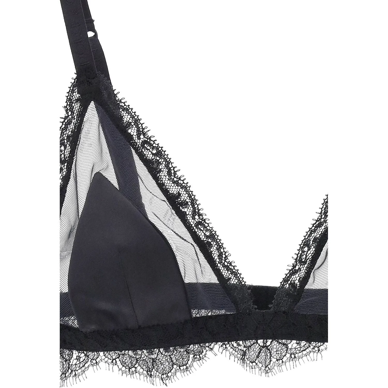 Dolce & Gabbana triangle satin and lace bra