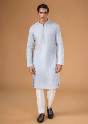 Embroidered Kurta - Sea Breeze