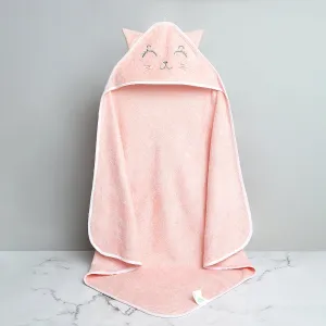 Fancy Fluff Bamboo Cotton Baby Hooded Towel- KITTY