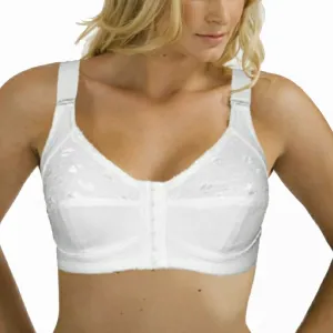 Firm Control Cotton Front Fastener Bra (White or Black)