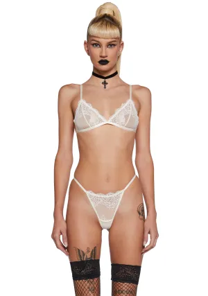 Heartless Lust Triangle Bra - Ivory