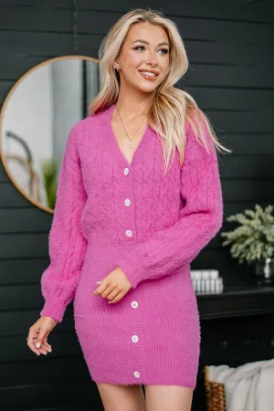 Hi Barbie! Fuzzy Sweater Mini Dress