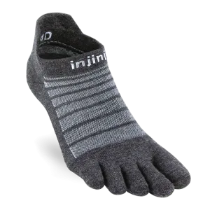 Injinji Men's Lightweight No Show Wool Socks in Slate