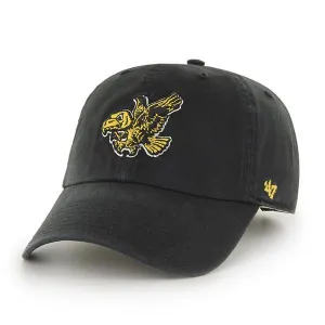 Iowa Hawkeyes 47 Brand Black Retro Logo Clean Up Adjustable Slouch Hat Cap