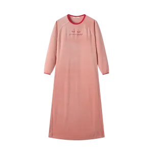 JAIME LE PASTEL VELOUR NIGHTGOWN-PINK