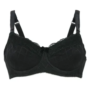 Licorice Twist Black Nursing Maternity Bra - Cake