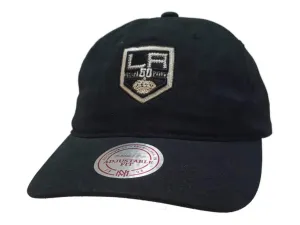 Los Angeles Kings Mitchell & Ness Black Adj. Slouch Strapback Baseball Hat Cap