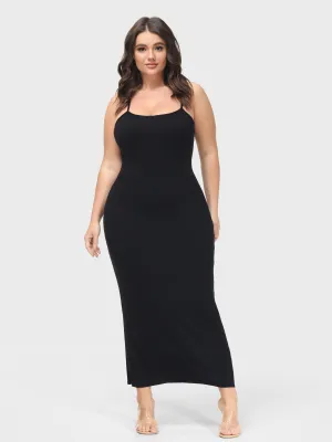 Midsize Goddess Slip Long Dress With Built-in Shapewear