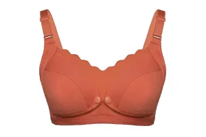 Okus - Comfy Cotton Seamless Nursing Bra Orange