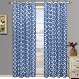 Periwinkle Meridian Room-Darkening Thermal Insulated Curtain Pair (Set of 2 Panels)