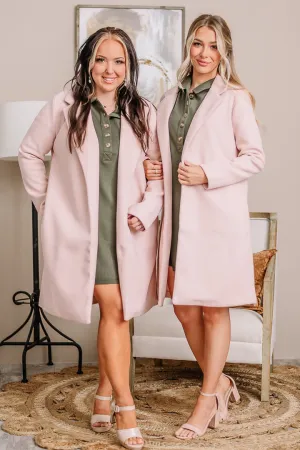 She's That Girl Long Coat | Pink