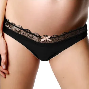 Show Off Jet Black Maternity Brief Panty - Hotmilk