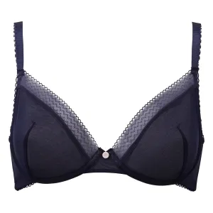 Tara Navy Blue Plunge Bra - Lepel